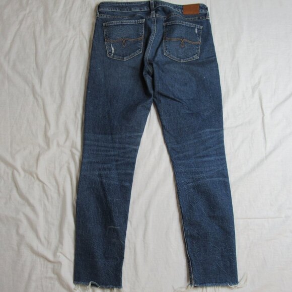 Lucky Brand LOLITA SKINNY Blue Raw Hem Distressed Jeans Women's 6 28 - Picture 8 of 9